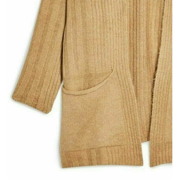 Topshop Camel Long Cardigan Sweater Size 12 New - Picture 4 of 6